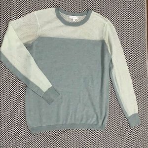 Olivia Grey Sweater in Seafoam NWOT Sheer Shoulder